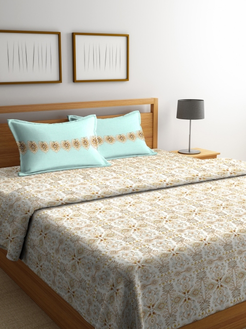 

Trident Blue & Beige Printed Bedding Set