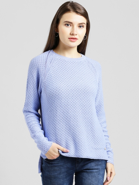 

Taanz Women Blue Solid Pullover