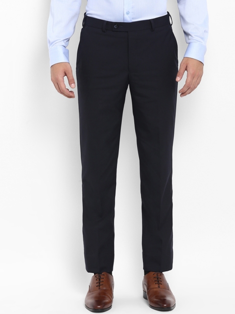 

Park Avenue Men Navy Blue Regular Fit Solid Formal Trousers