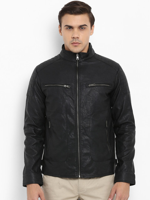 

Park Avenue Men Black Solid Bomber