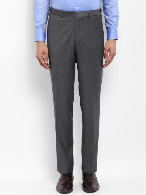 

Park Avenue Men Grey Regular Fit Solid Formal Trousers