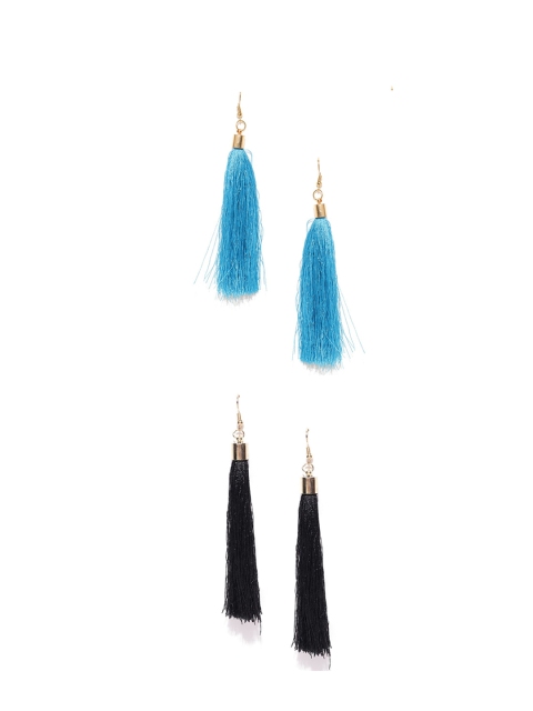 

OOMPH Set of 2 Gold-Plated Contemporary Drop Earrings