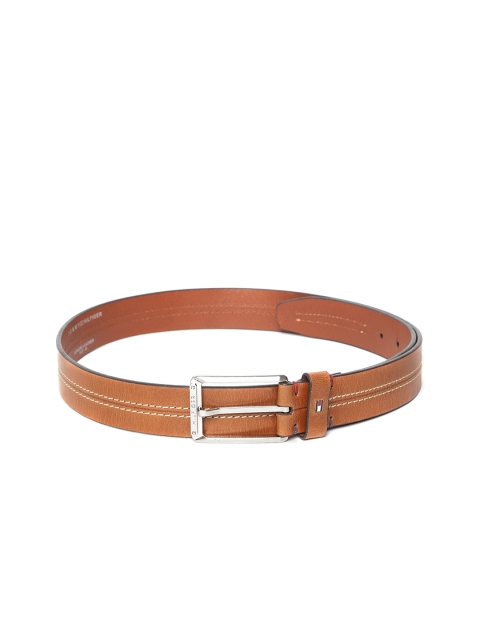 

Tommy Hilfiger Men Tan Brown Solid Leather Belt