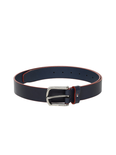 

Tommy Hilfiger Men Navy Blue Leather Belt
