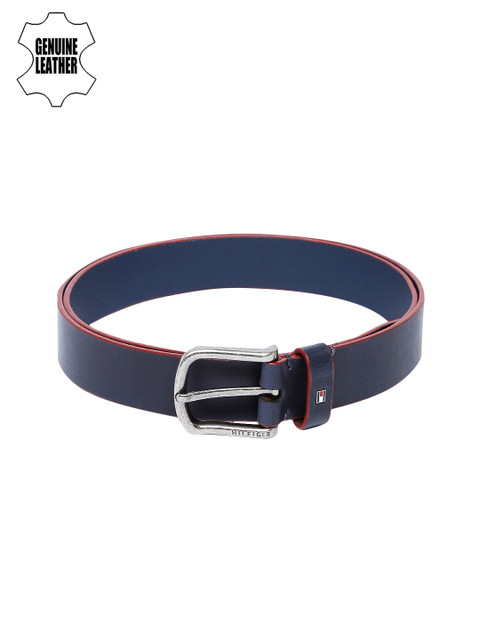 

Tommy Hilfiger Men Navy Blue Solid Genuine Leather Belt