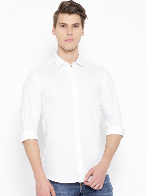 

Antony Morato Men White Regular Fit Self Design Casual Shirt