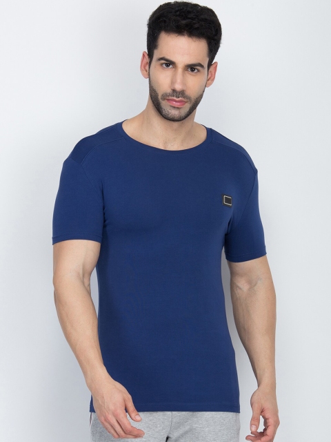 

Antony Morato Men Blue Solid Round Neck T-shirt