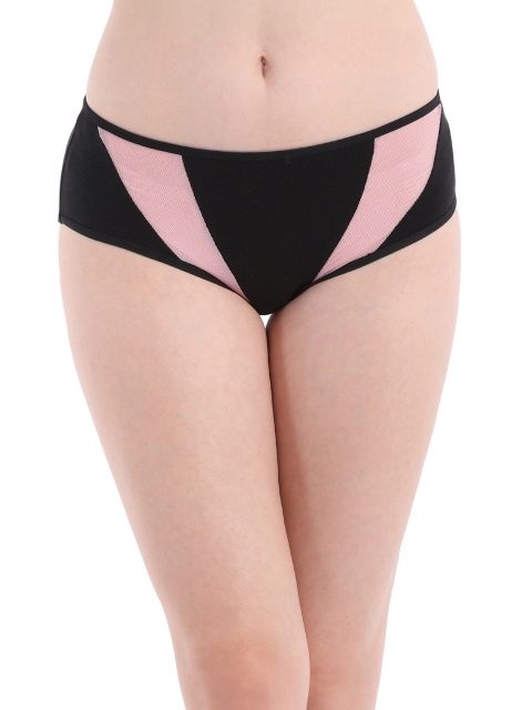 

Clovia Women Black & Pink Colorblocked Hipster Brief PN0614P22XXL