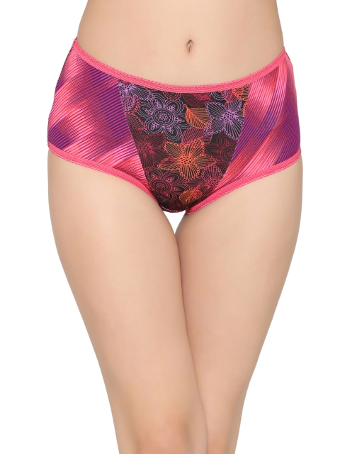 

Clovia Women Pink & Purple Printed Hipster Briefs PN2700P14