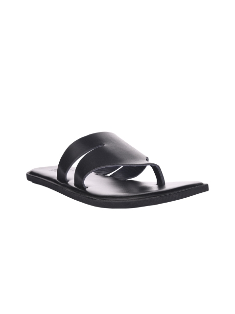 

SKO Men Black Leather Comfort Sandals