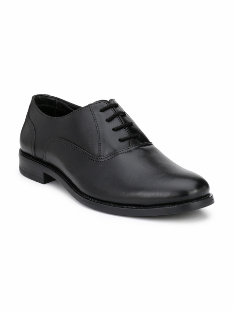 

SADDLE & BARNES Men Black Leather Formal Oxfords