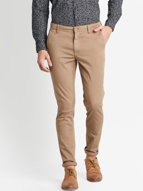 

Urban Ranger by pantaloons Men Brown Slim Fit Solid Regular Trousers