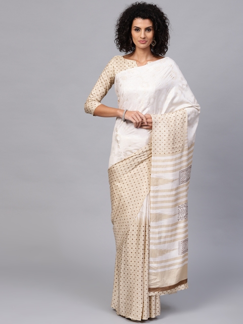 

Saree mall Beige Printed Saree