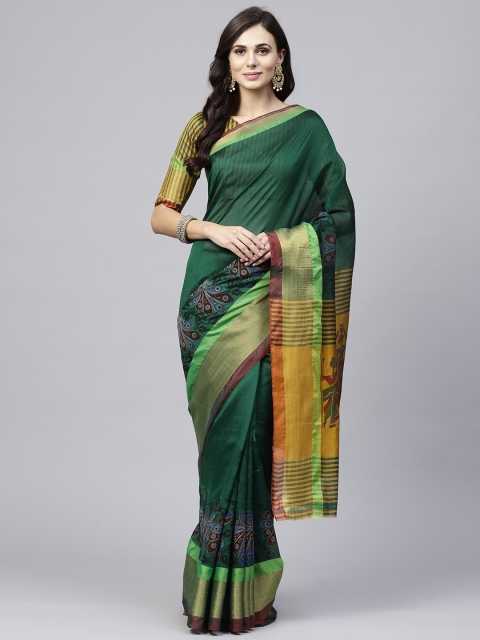 

Saree mall Green Printed Saree