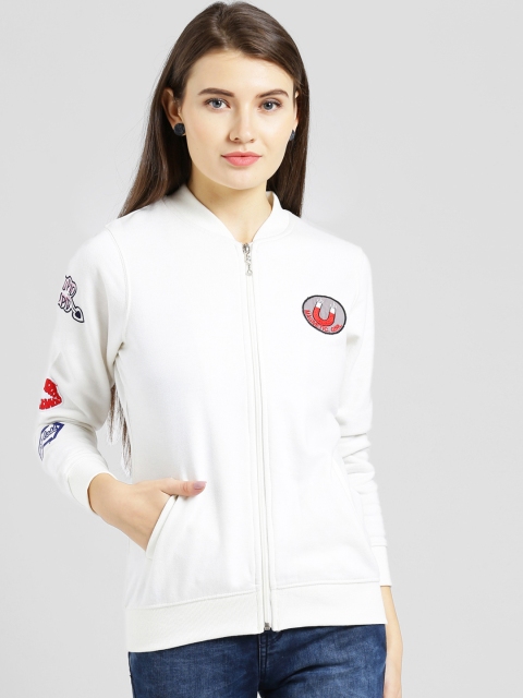 

Taanz Women White Printed Sweatshirt
