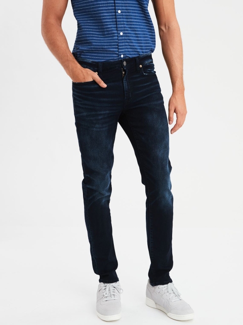 

AMERICAN EAGLE OUTFITTERS Men Blue Slim Fit Flex Mid-Rise Clean Look Stretchable Jeans