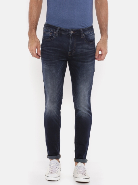 

AMERICAN EAGLE OUTFITTERS Men Blue Skinny Fit Mid-Rise Clean Look Stretchable Jeans