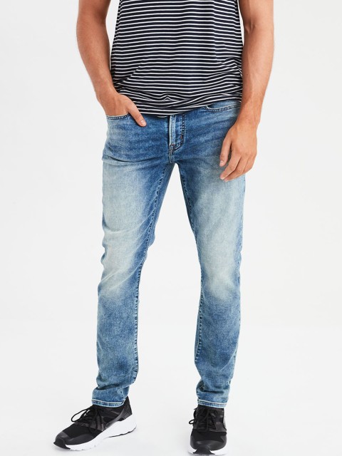 

AMERICAN EAGLE OUTFITTERS Men Blue Slim Fit Mid-Rise Clean Look Stretchable Jeans