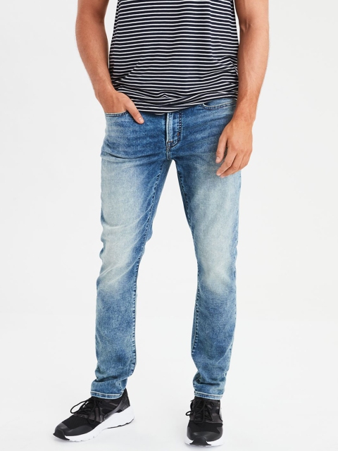

AMERICAN EAGLE OUTFITTERS Men Blue Slim Fit Mid-Rise Clean Look Stretchable Jeans