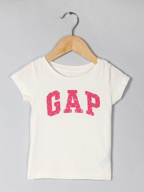 

GAP Girls White Sparkle Logo T-Shirt