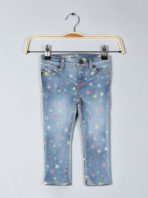 

GAP Toddler Girl Superdenim Skinny Jeans in Star Print with Fantastiflex, Grey