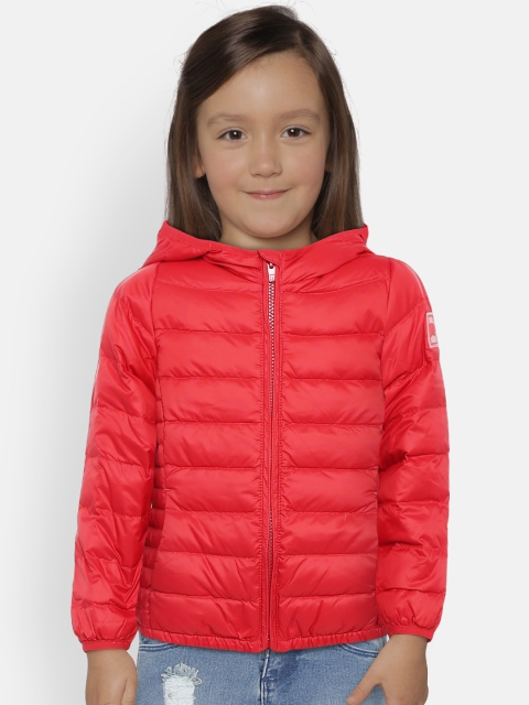 

GAP Baby Girls' Red Solid Light Puffer Jacket