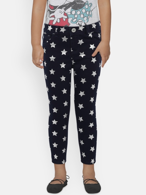 

GAP Baby Girls' Star Foil Girlfriend Jeans, Navy blue