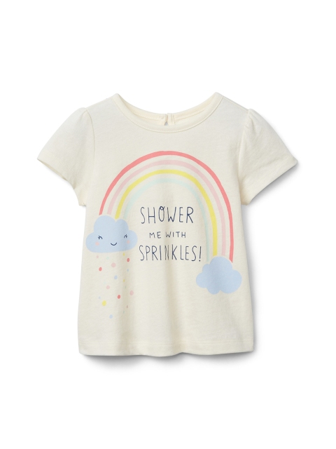 

GAP Girls Pink Printed Graphic T-Shirt