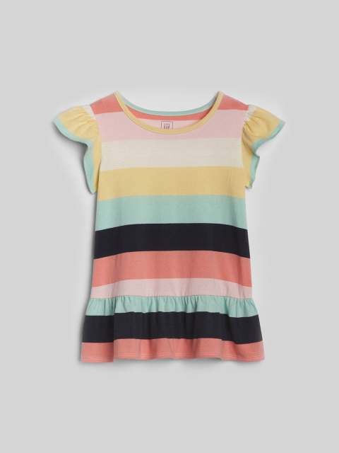 

GAP Girls Multicoloured Printed Round Neck T-shirt, Multi