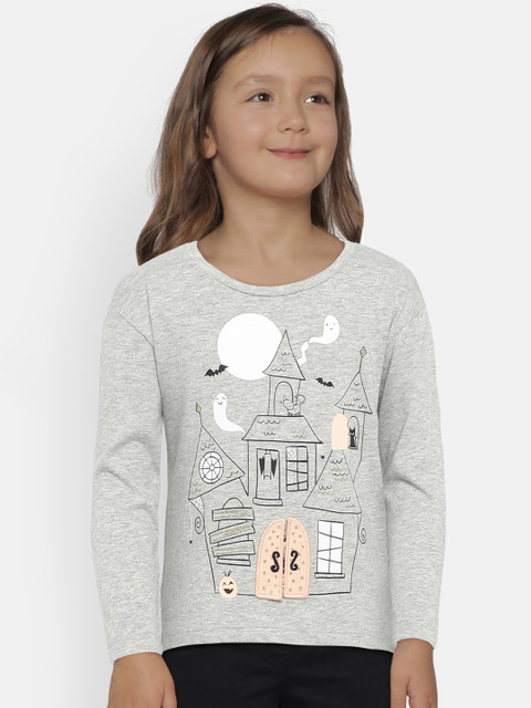 

GAP Baby Girls' Flappy Graphic Long Sleeve T-Shirt, Grey