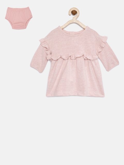 

GAP Baby Girls' Softspun Ruffle Dress, Pink