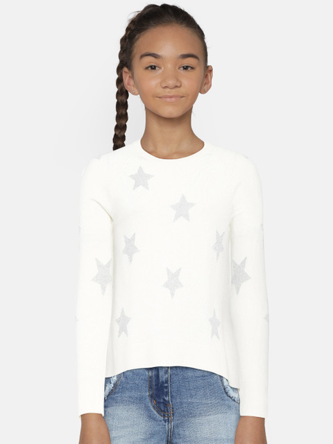 

GAP Girls' Off-White Print Sweater