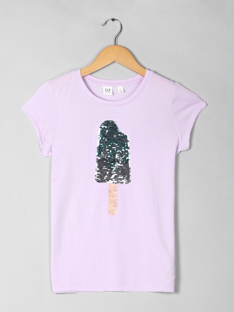 

GAP Girls Violet Flippy Sequin Graphic T-Shirt