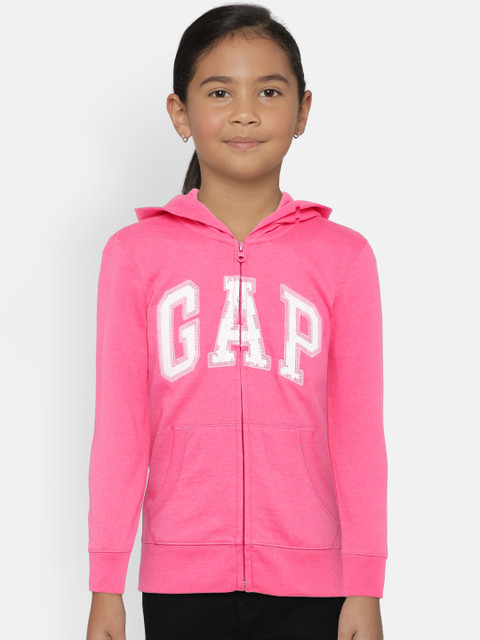 

GAP Girls' Pink Logo Hoodie Sweatshirt