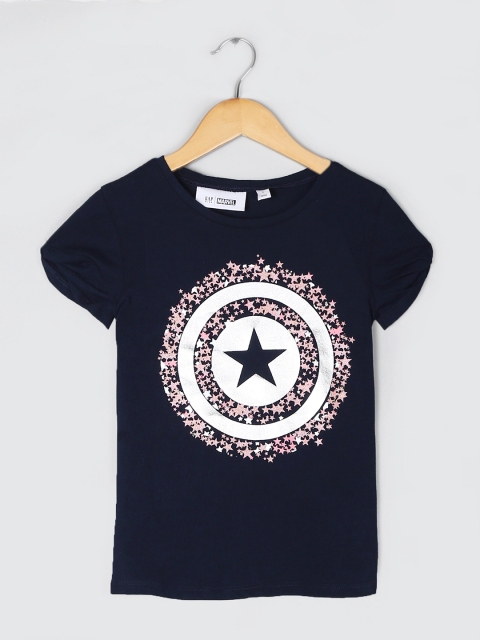 

GapKids & Marvel Roll-Sleeve T-Shirt, Navy blue