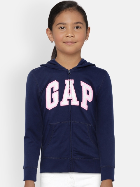 

GAP Girls' Navy Logo Hoodie Sweatshirt, Navy blue