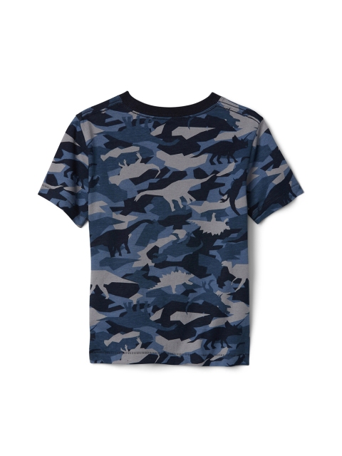 

GAP Boys Blue Printed Round Neck T-shirt