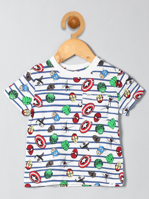 

GAP Baby Boys' Off White Marvel Graphic T-Shirt