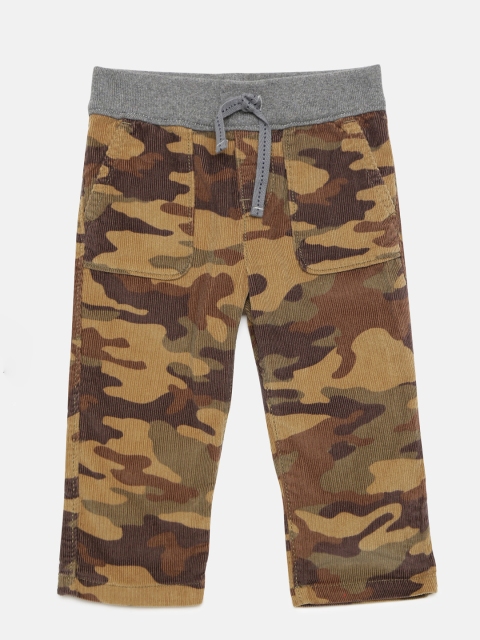 

GAP Boys' Khaki & Olive Green Regular Fit Printed Regular Trousers
