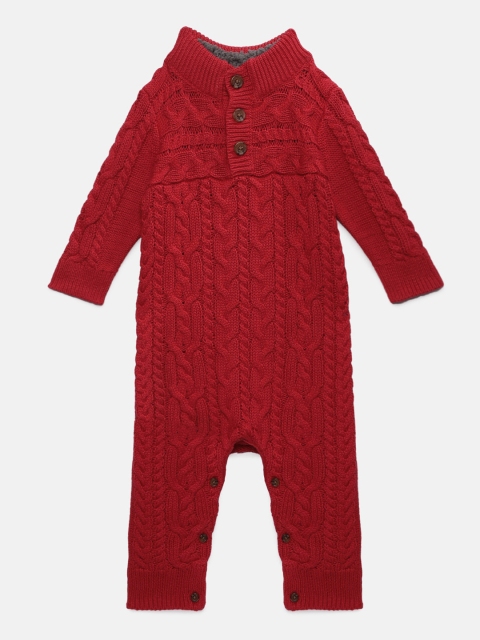 

GAP Baby Boys' Red Cable-Knit One-Piece