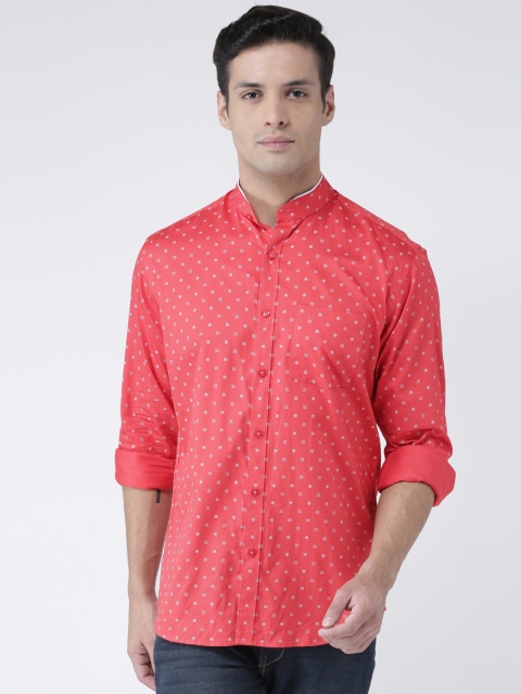 

Zeal Men Red & White Regular Fit Printed Casual Shirt