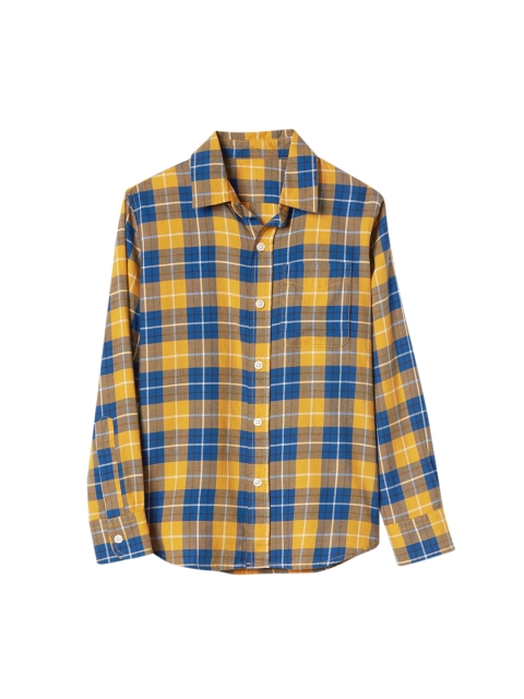 

GAP Boys Blue Regular Fit Striped Casual Shirt