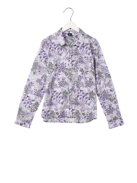 

GAP Girls Purple Regular Fit Printed Casual Shirt