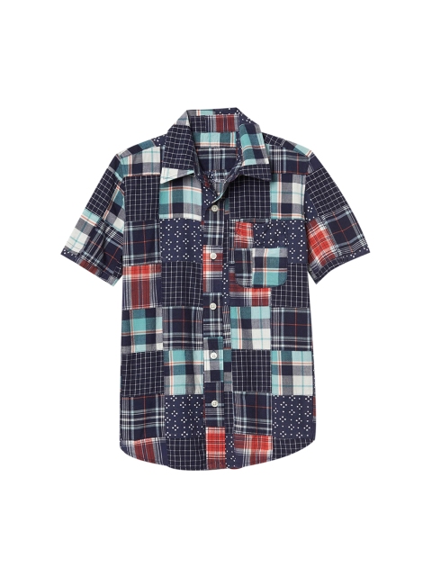 

GAP Boys Blue Regular Fit Printed Casual Shirt