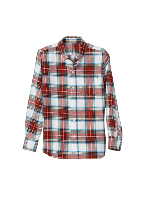 

GAP Boys Red Regular Fit Checked Casual Shirt