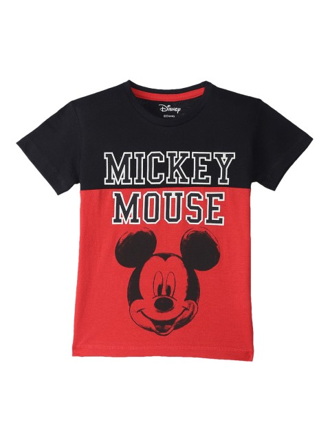 

Kids Ville Mickey & Friends featured Black Tshirt for Boys, Red