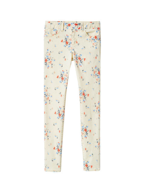 

GAP Girls Off-White Superdenim Super Skinny Jeans In Floral With Fantastiflex