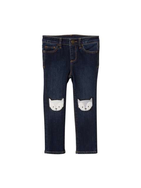 

GAP Toddler Girl Blue Fox Patch Skinny Jeans With High Stretch
