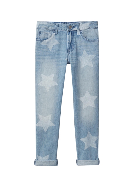 

GAP Girls Blue 1969 Star Print Girlfriend Ankle Jeans