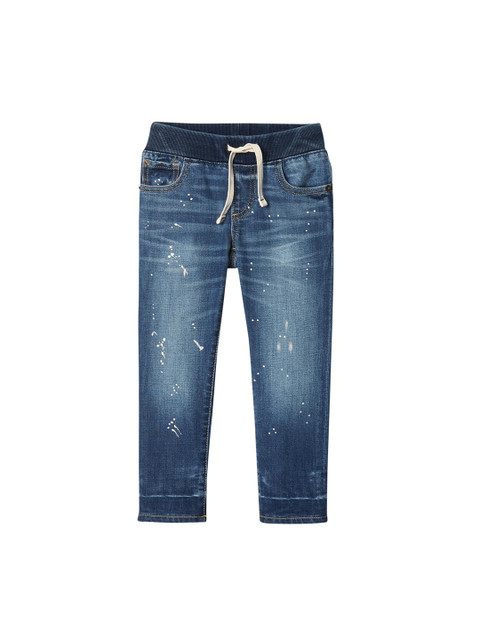 

GAP Boys Blue Slim Fit Mid-Rise Clean Look Printed Jeans